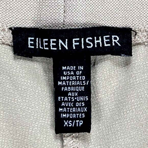 Eileen Fisher Stretch Crepe Ankle Pants Tan Classic Casual Office Career Pull On - Picture 10 of 11